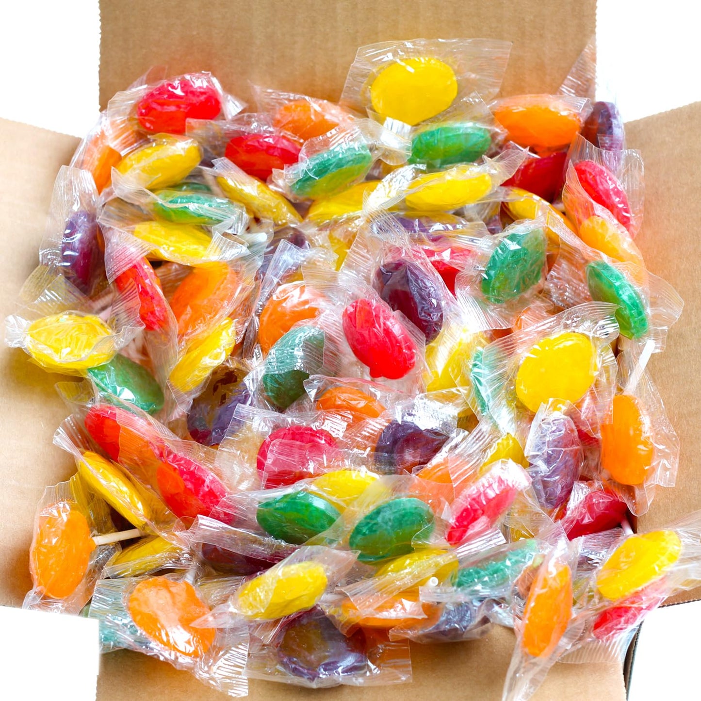 Lollipops  3 Pounds  Classic Lollipops Individually Wrapped  Flat Lolipops for Kids  Summer Candy Suckers  Assorted Fruit Flavors  Birthday Party Goodie Bag Favors  Bulk Candy