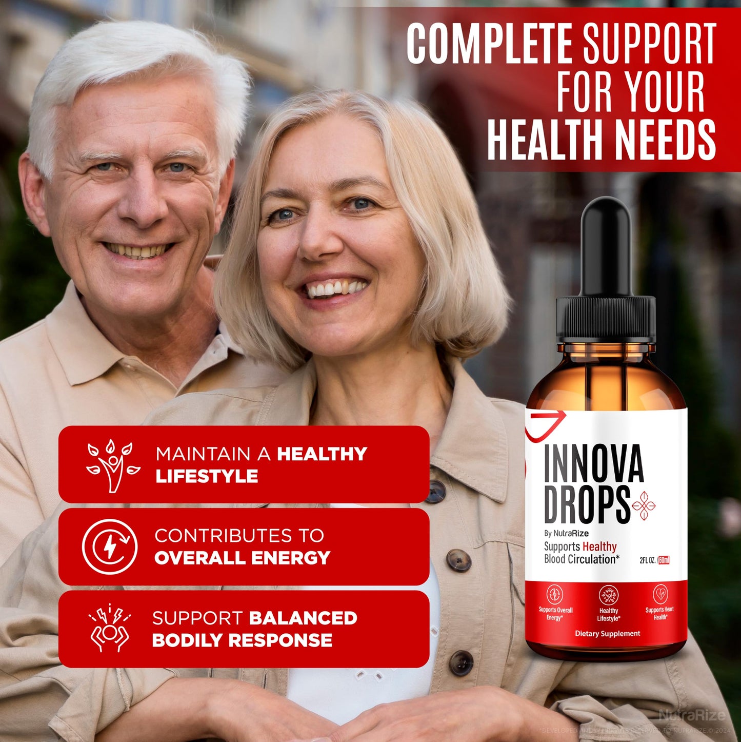 NutraRize (5 Pack) Innova Drops, Official Blood Support in Liquid Form, All Natural Formula to Maintain Stable Levels, Supports Energy and Overall Health, Innova En Gotas Reviews (150 Servings)