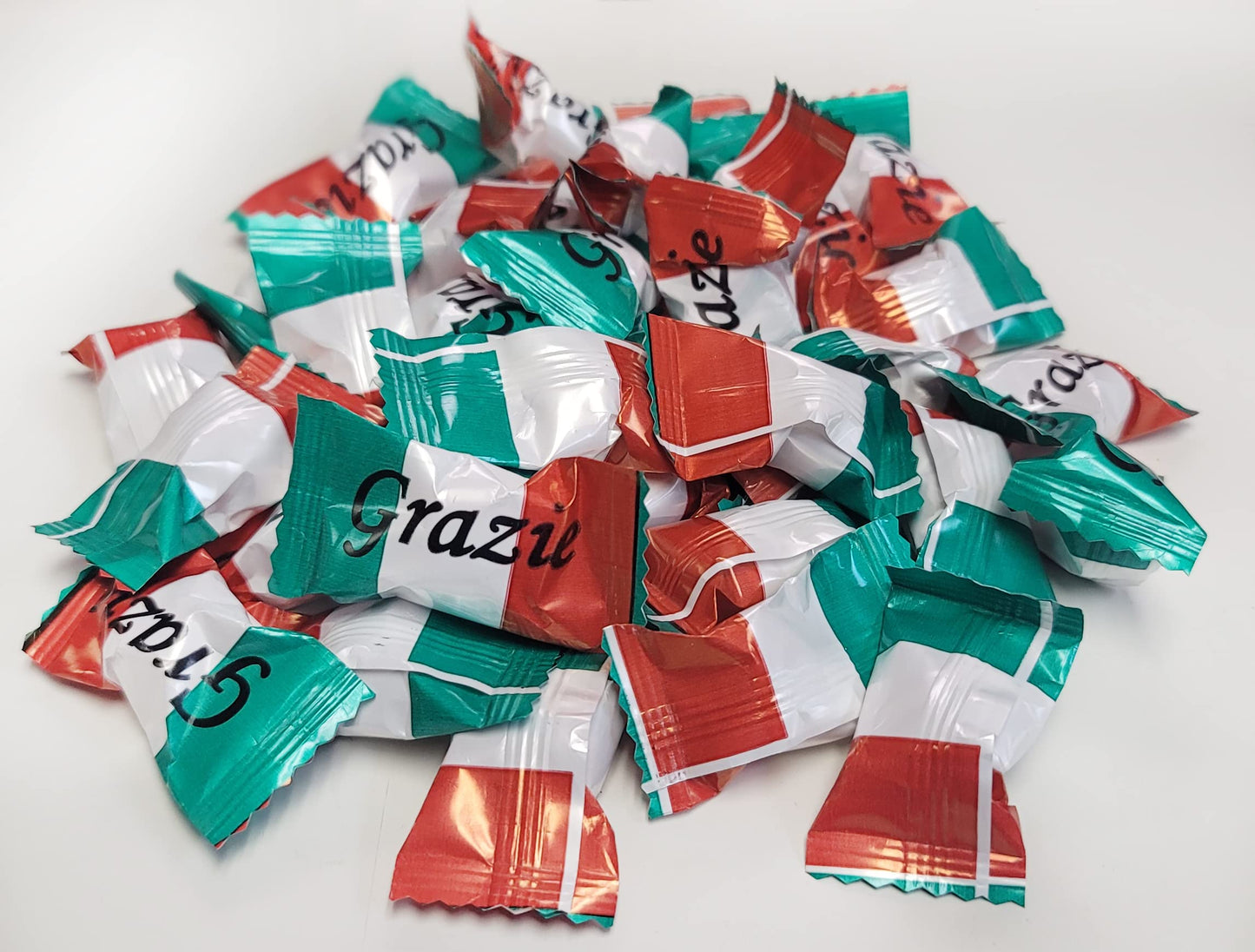 Grazie Wrapped Peppermint Balls 100 CountItalian Favors Candy Buffets Italian Flag Themed Events