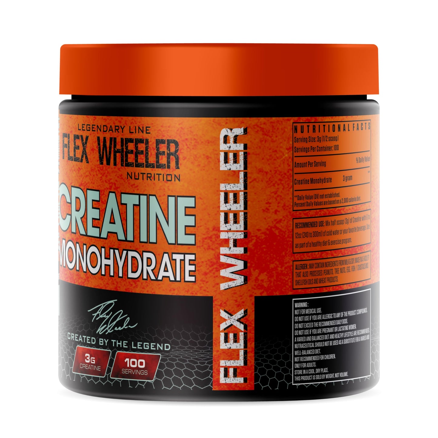 FLEX WHEELER NUTRITION Creatine Monohydrate | 300g | 100 Servings | Premium Micronized Creatine Powder for Strength, Endurance, and Muscle Growth