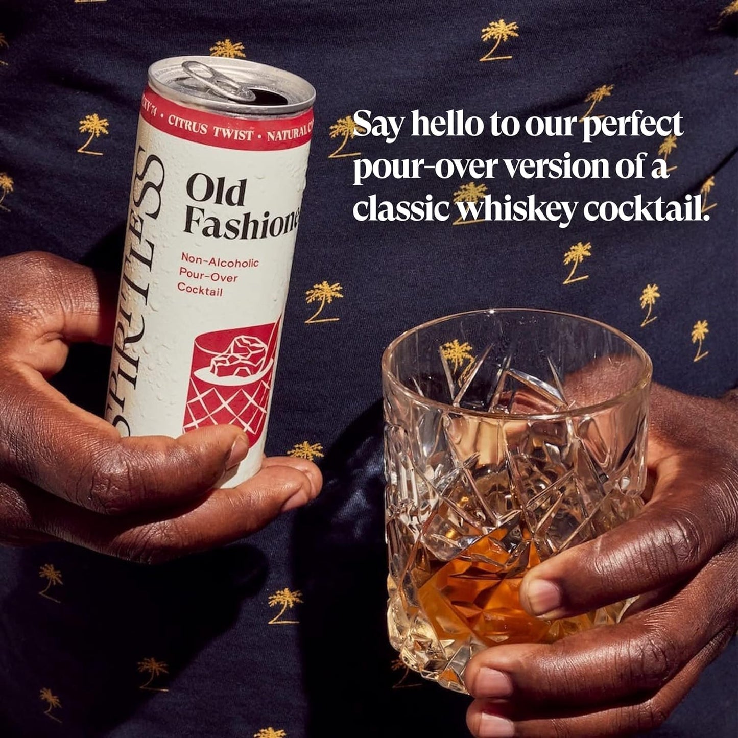 SPIRITLESS Old Fashioned  NonAlcoholic PourOver Cans 15 Pack  Ready to Drink or Mocktail  Cocktail Mixer  NonGMO  Vegan  45 Calories  845 Fl Oz Cans