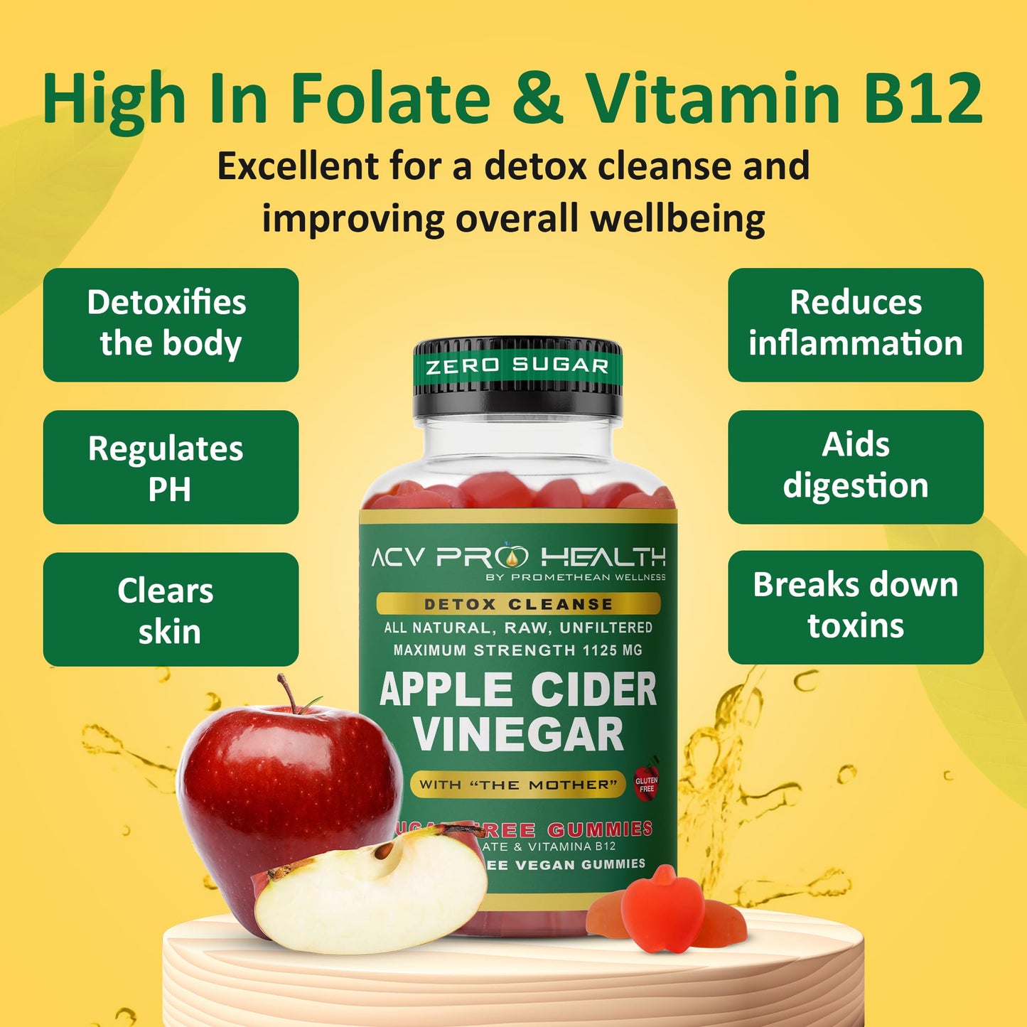 2-Pack Apple Cider Vinegar Gummies Sugar Free - ACV with Sugar Makes No Sense! Low Carb Advanced Keto Acv Gummies Keto Gummy Detox Cleanse Golo