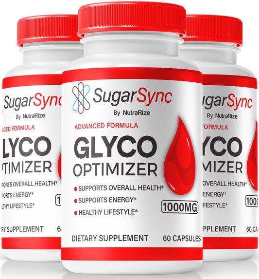 NutraRize (3 Pack) Sugar Sync Glyco Optimizer Capsules, Official SugarSync Glyco Optimiser, Sugar Sync Joint Optimizer, Sugar Sync Gluco Cleanse Detox Formula, SugarSync Glycol Reviews (180 Capsules)