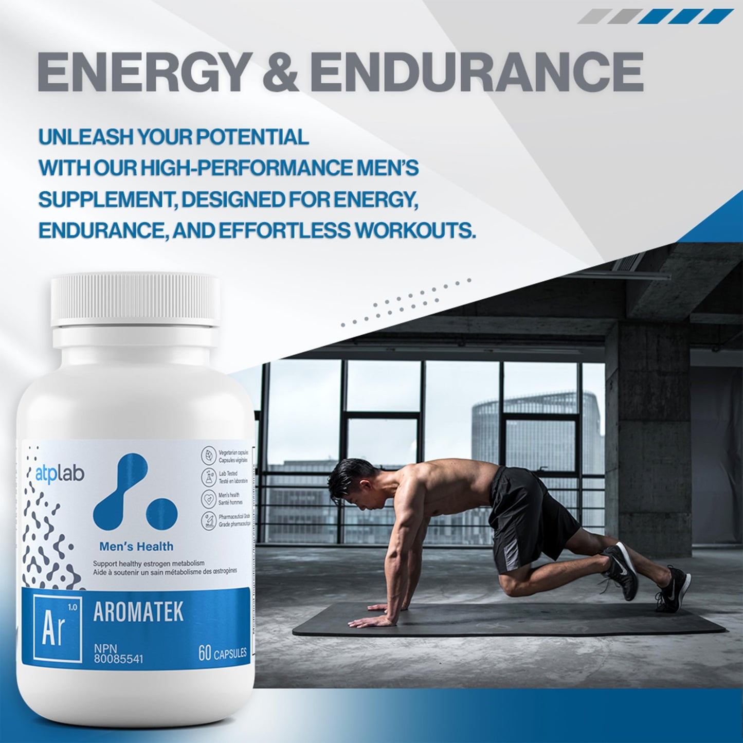 ATP LAB | Aromatek 60 caps | New and Unique Men’s Health Formula.