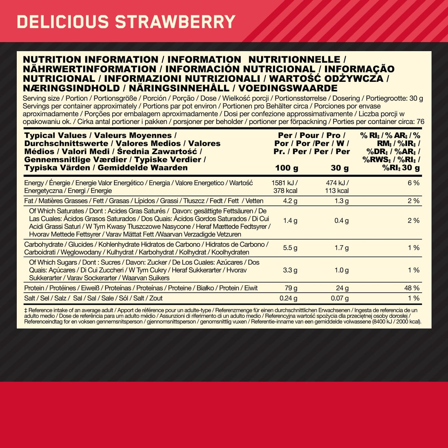 Optimum Nutrition 100% WHEY Gold Strawberry 5LB