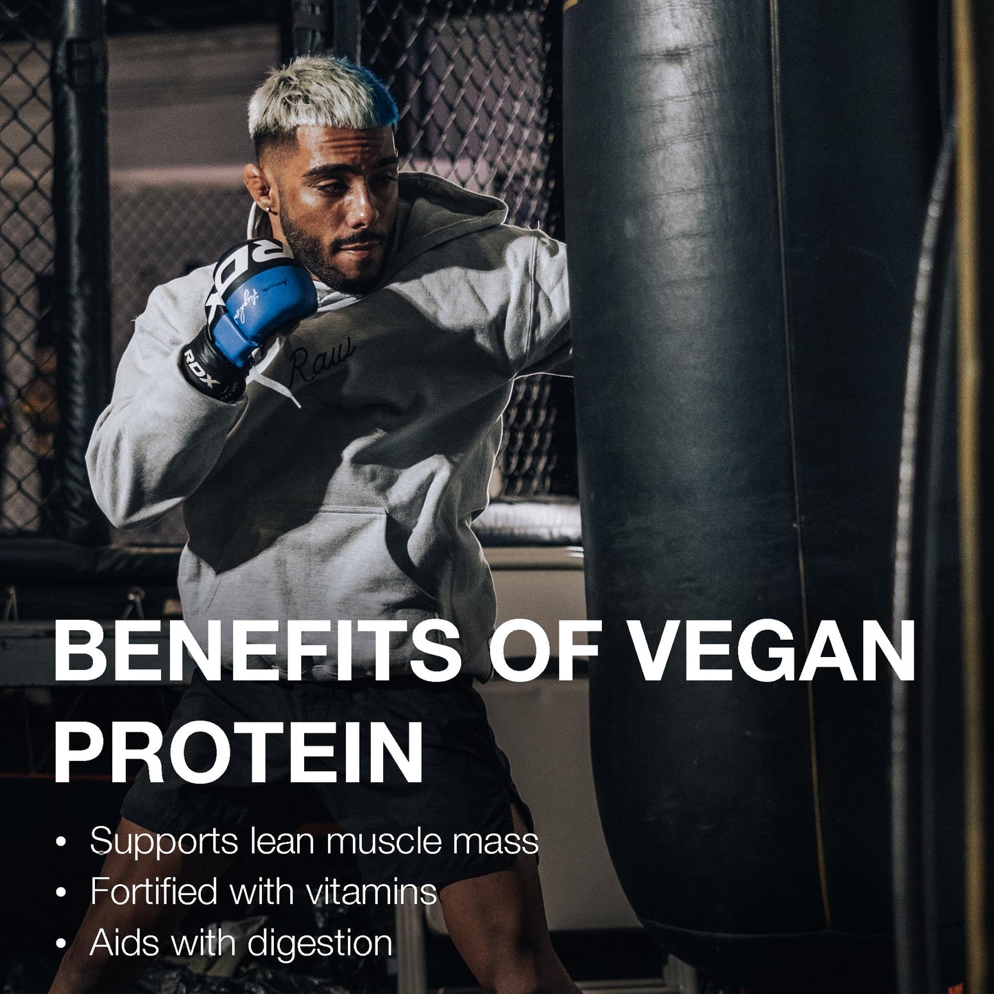 RAW Vegan Protein Powder, Peanut Butter - 20g of Plant-Based Protein Powder & Fortified with Vitamins for Muscle Growth & Recovery - Low-Fat, Low Carb, Naturally Flavored & Sweetened - 25 Servings