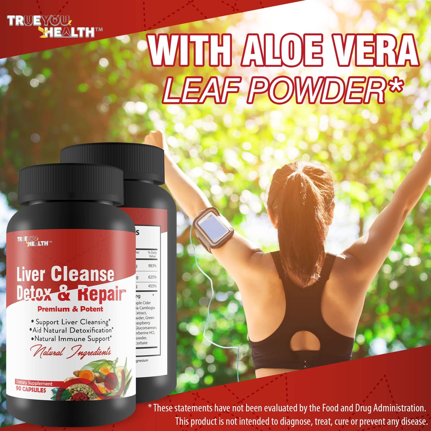 Liver Cleanse Detox & Repair - Liver, Kidney, & Colon Cleanse - Herbal Liver Support Supplement with Dandelion Root, Aloe, Turmeric, Ginger - Promote Liver Health Naturally