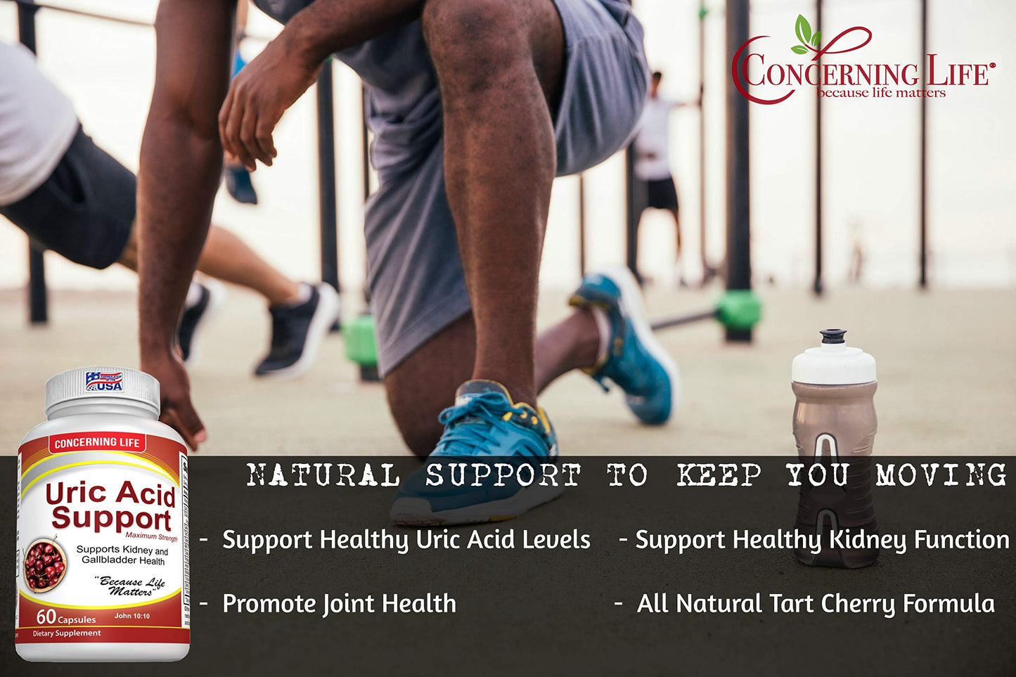 Uric Acid Support, Cleanse & Kidney Function Control - Supports A healthy Natural Gout Inflammation - Herbal Cleanse Detox for Joint Pain Swelling & Stiffness Includes Tart Cherry, Celery Seed Extract