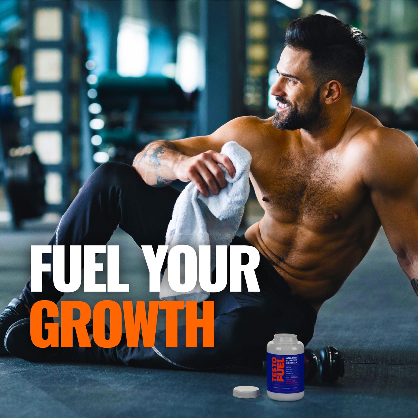 TestoFuel - 120 Testosterone Booster Pills for Men - 100% Natural Ingredients