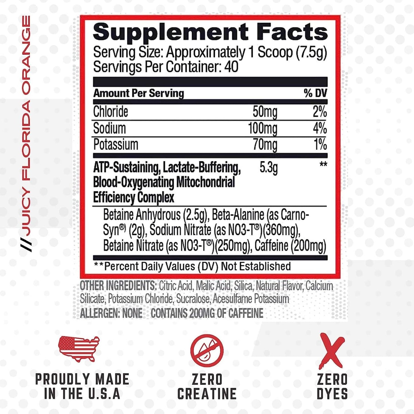 Purus Labs CONDENSE PreWorkout Powder, 40 Servings (Juicy Florida Orange)