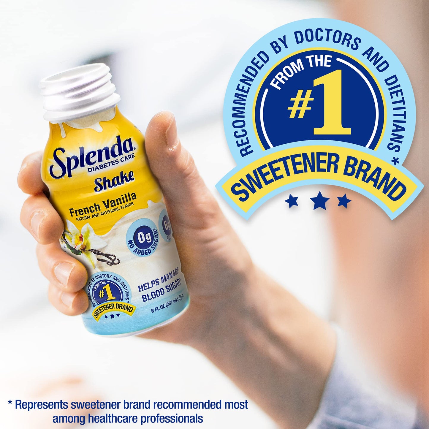 SPLENDA Diabetes Care Shakes  Meal Replacement Shake French Vanilla 8 Fl Oz Pack of 24