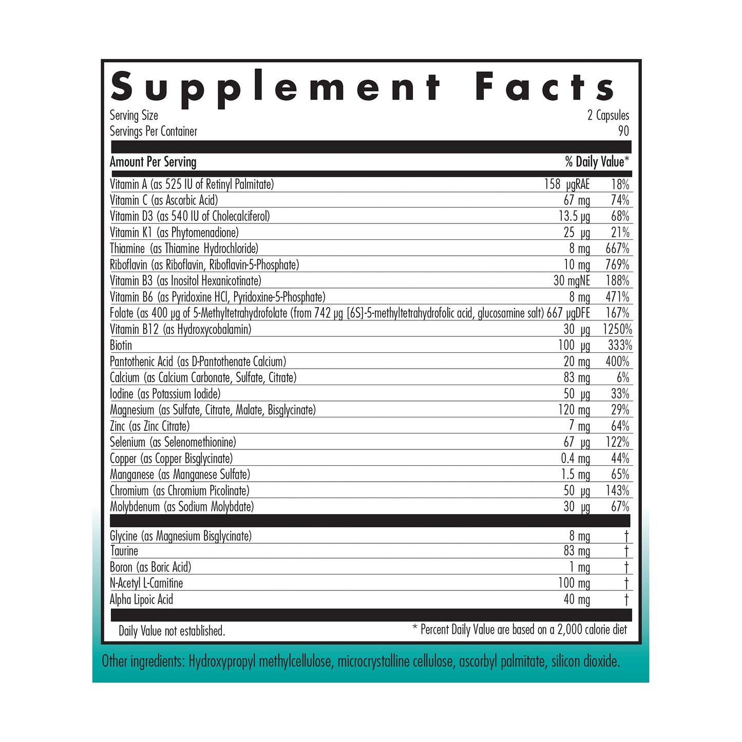 Nutricology MVM-A Supplement - Multivitamin for Men & Women, with Iron, Daily Vitamins, for Adults, High Potency, Bioavailable, Vegetarian Capsules - 180 Count