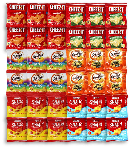 Cheese Crackers and Baked Cheese Snack Variety Pack  36 Bags  Individual Single Serve Cheese Crackers Variety Pack  Niro Assortment