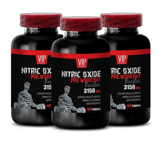 AAKG for Better Workouts - NITRIC OXIDE UNIQUE COMPLEX - OKG to Enhance Endurance, GKG and Nitric Oxide Absorption, AKIC for Increased Pump, L-Arginine Nitric 3 Bottles 270 Tablets
