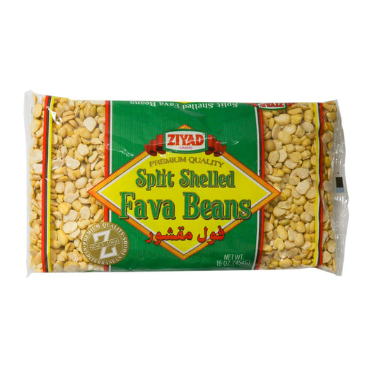 Ziyad Brand Premium Quality Split Shelled Fava Beans Broad Bean No Additives No Preservatives Perfect for Foul Mudammas 16oz
