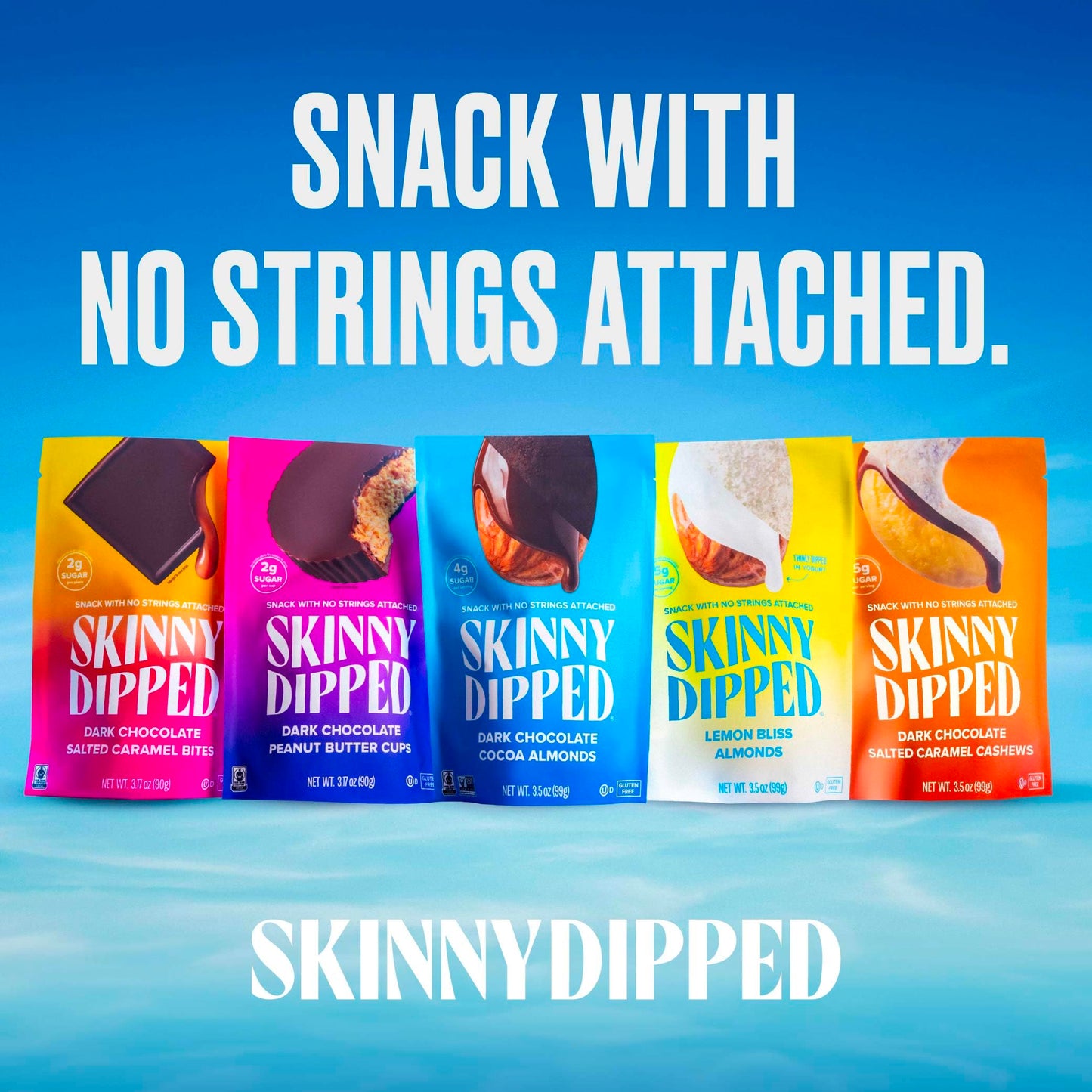 SkinnyDipped Unicorn Birthday Cake Cashews Healthy Snack Plant Protein Gluten Free Resealable Bags 35 Ounce Pack of 5