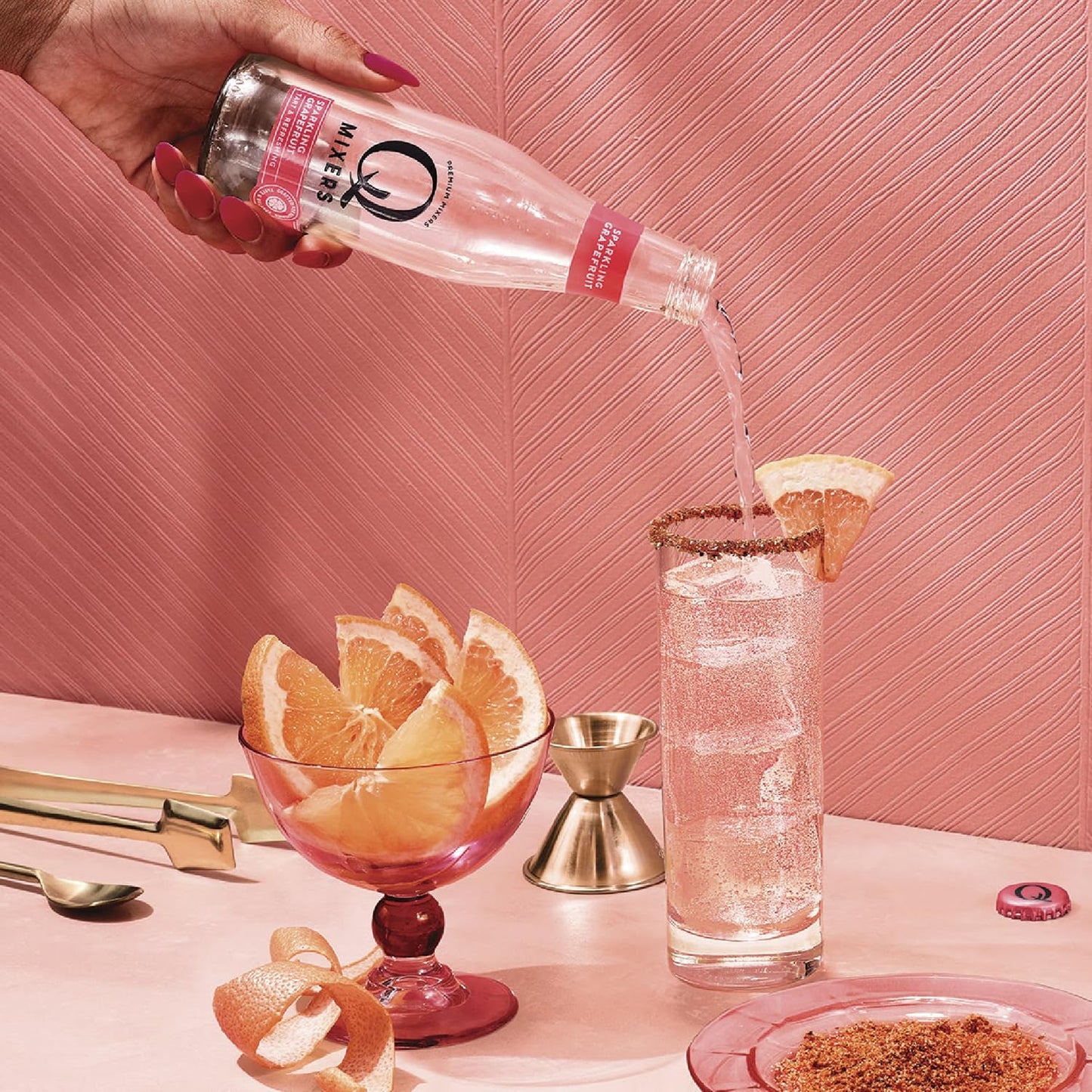 Q Mixers Sparkling Grapefruit Premium Cocktail Mixer Made with Real Ingredients 67oz Bottle  30 PACK