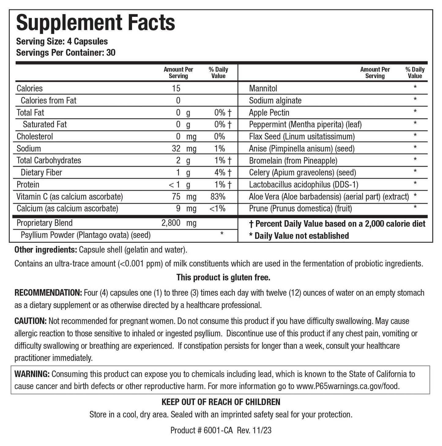 Biotics Research Colon Plus Caps Fiber Capsule, Digestive Health, Soluble, Insoluble Fiber, Laxative, Relieve Constipation, Regularity, Heart Health, Microbial Balance, Gut Flora 120 Caps