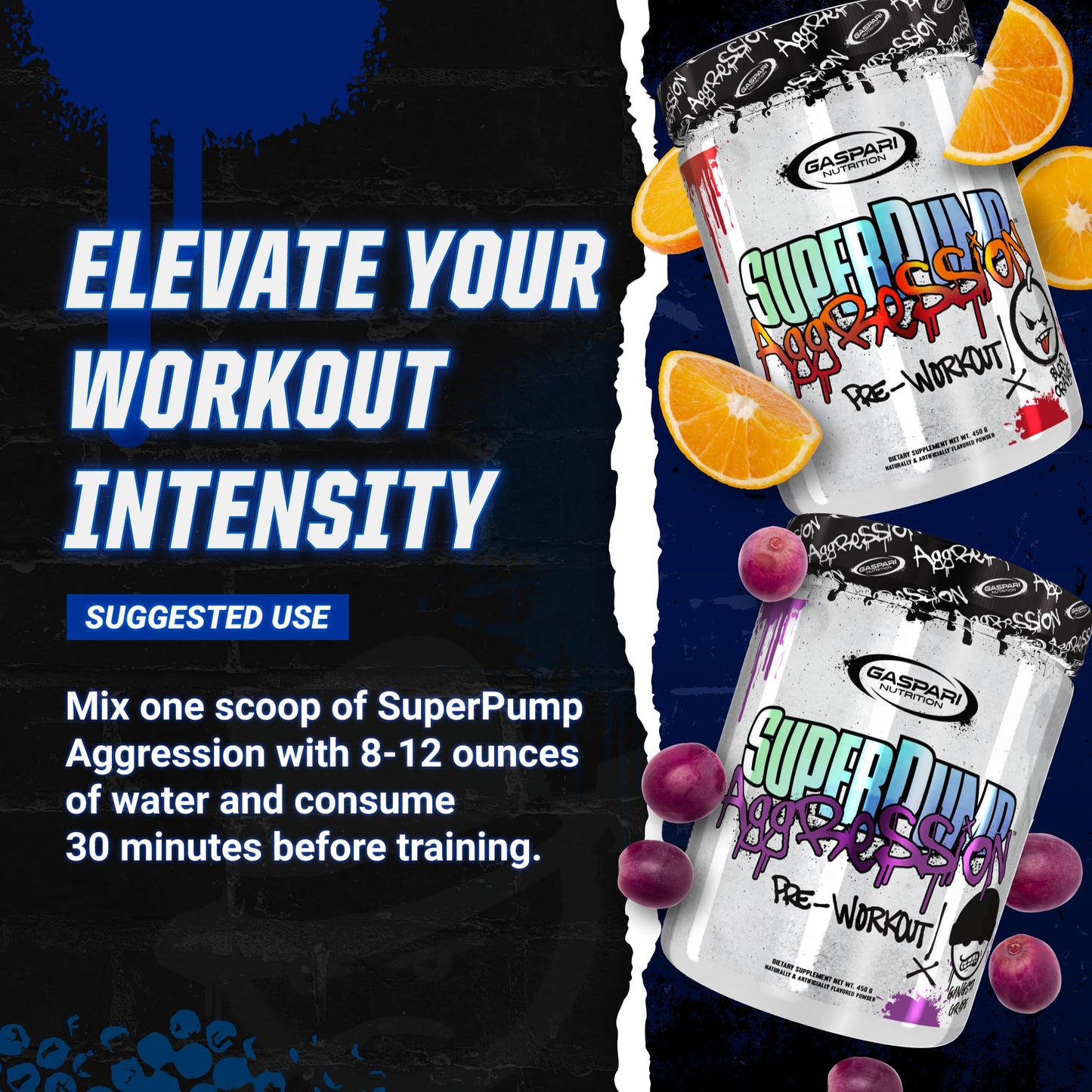 Gaspari Nutrition SuperPump Aggression Pre-Workout: Energy, Focus, Endurance and Recovery, with Creatine and Caffeine (25 Servings, Italian Ice)