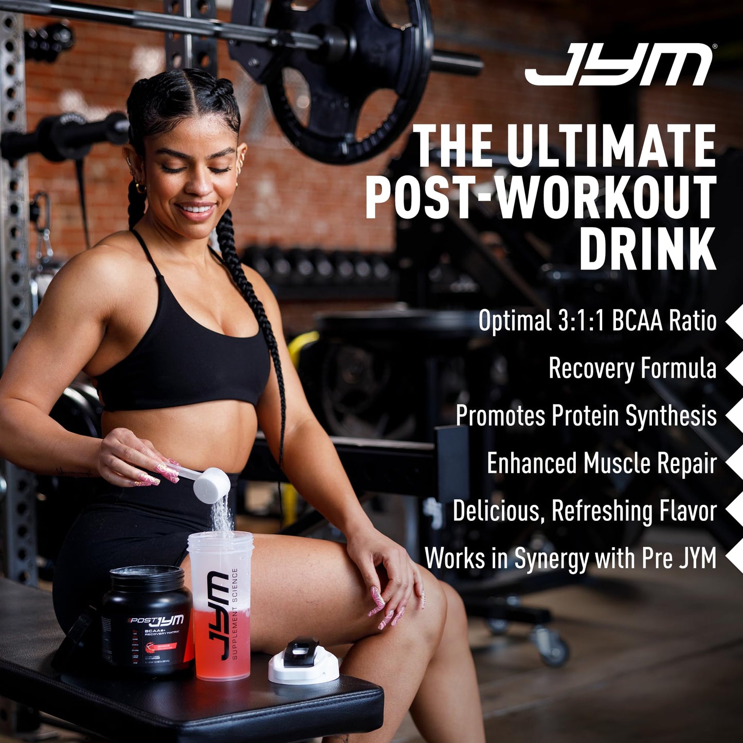 Post JYM Active Matrix Mandarin Orange Amino Recovery Powder Pure Creatine HCL, BCAA’s, Glutamine, Carnitine, Betaine, Taurine for Strength, Repair, Performance JYM Supplement Science 30 Servings