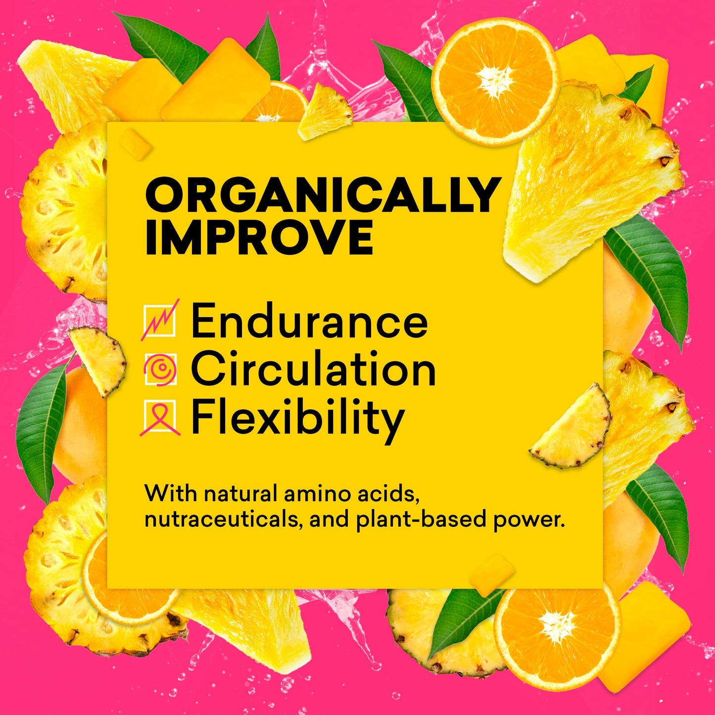 EBOOST POW Natural Pre Workout Powder - 20 Servings - Tropical Punch - A Pre Workout Supplement for Performance, Joint Mobility Support, Energy, Focus - Men & Women - Non-GMO, Gluten-Free, No Creatine