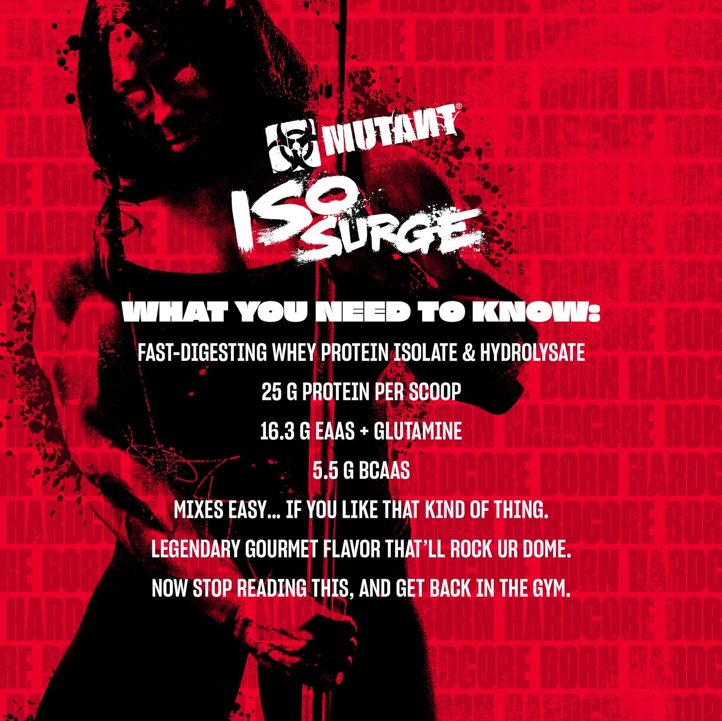 Mutant ISO Surge Whey Protein Isolate Powder Acts Fast to Help Recover, Build Muscle, Bulk and Strength, 1.6 lb - Big Orange Dreamsicle