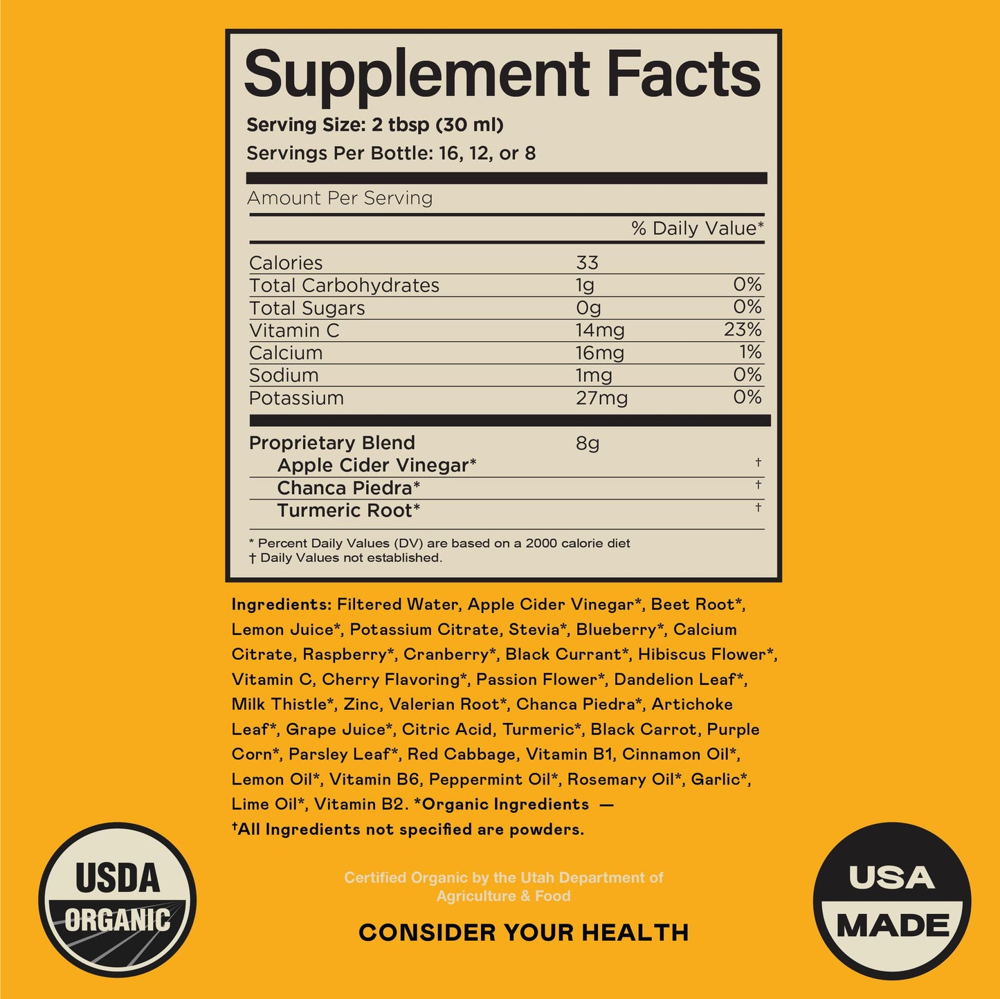 Complete Natural Gallbladder Complete - Liquid Supplement for Gallbladder Support, Liver Cleanse, and Digestive Health with Apple Cider Vinegar, Turmeric, Beet, Digestive Enzymes, Milk Thistle - 12oz