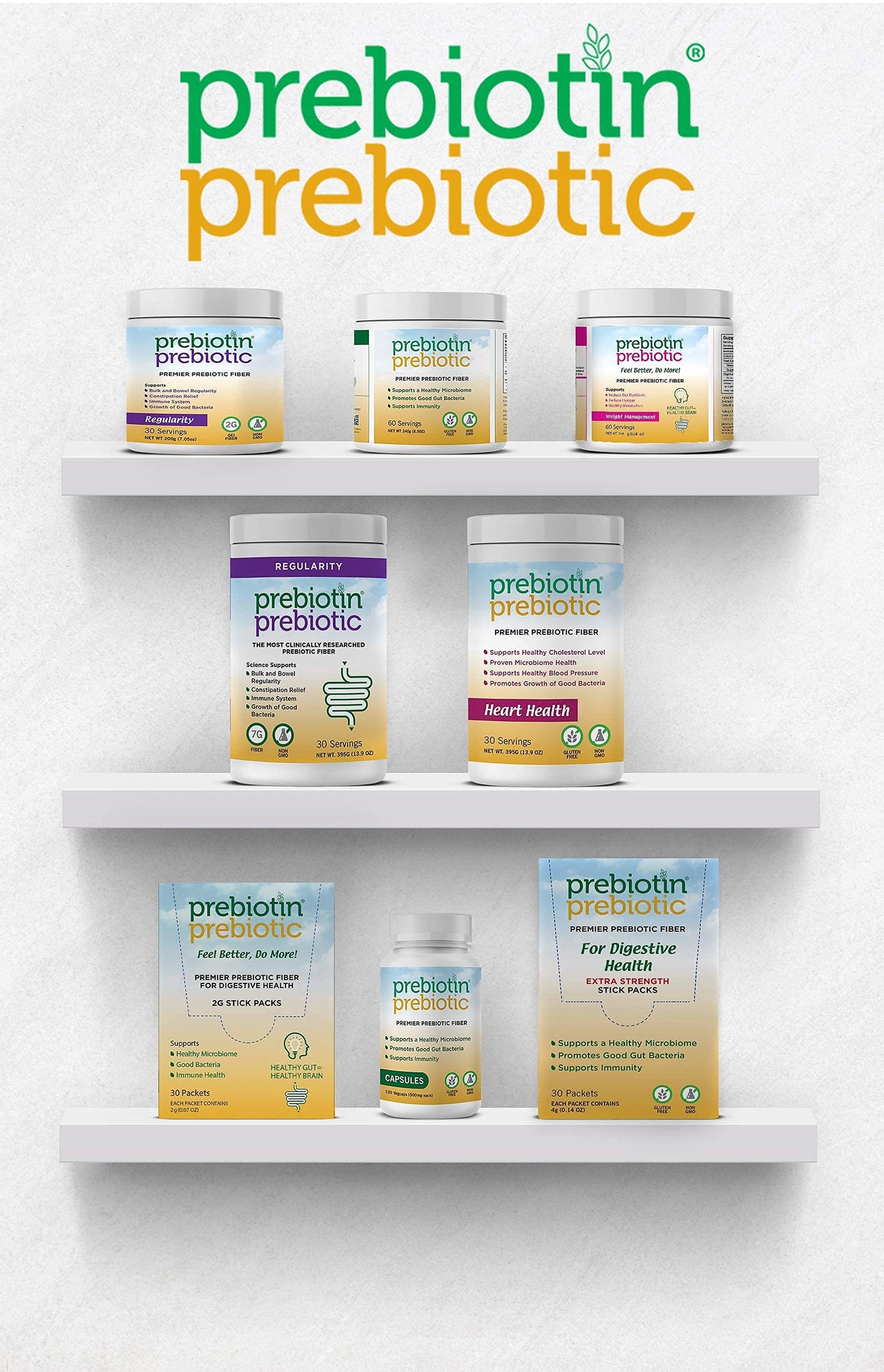 Prebiotin Prebiotic Regularity - 14.52 oz - 30 Servings - Supports Digestive Health & Bowel Regularity - Balances Gut Microbiome, Boosts Your Own Probiotics & Promotes Soft Stool