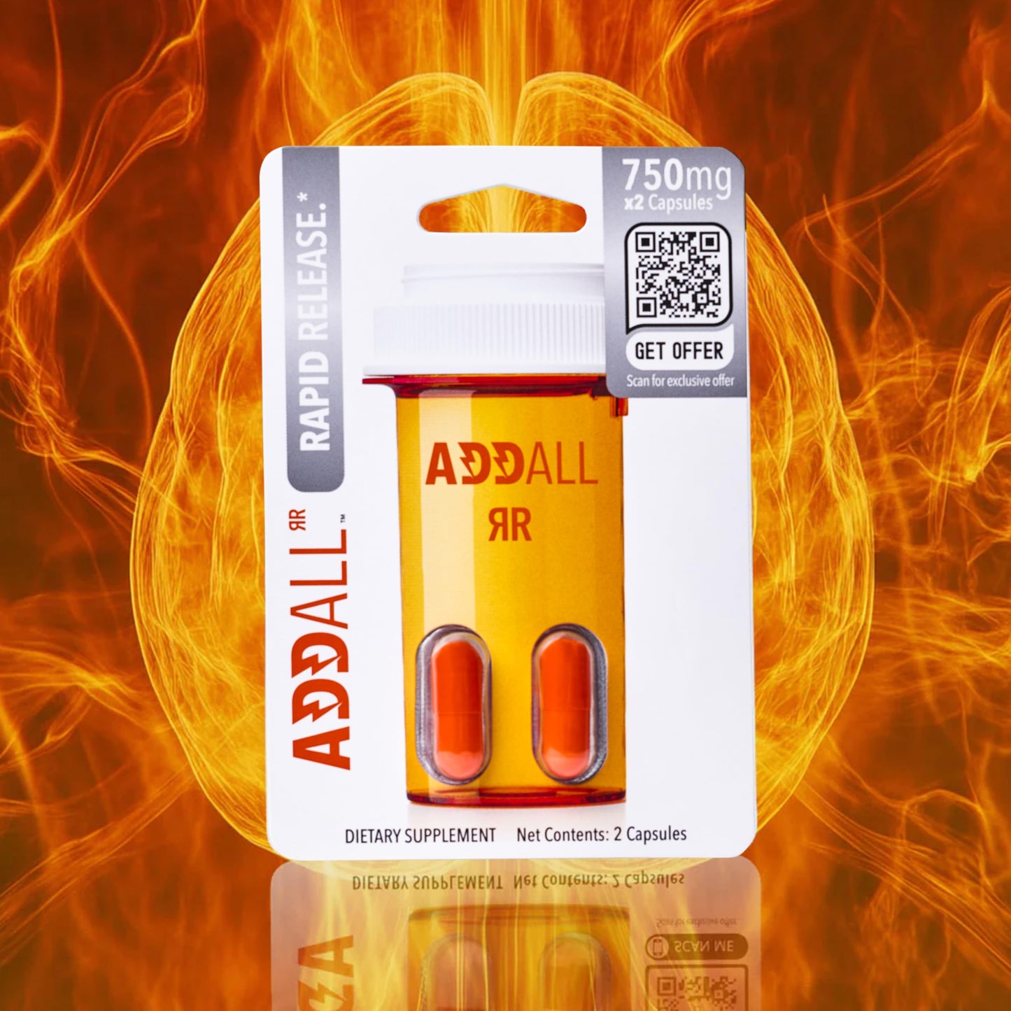 Addall Rapid Release Supplement (12 Pack) #1 Effective Alternative Brain Supplement Substitute Pills Nootropic & Energy | No Crash | Science Backed Formula | USA Made