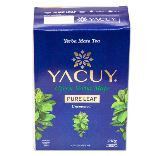 Circle of Drink  Yacuy Pure Leaf Yerba Mate  Unsmoked and Air Dried  Vacuumed Sealed Fresh  Natural Clean Energy  500g 11lbs 1 PACK