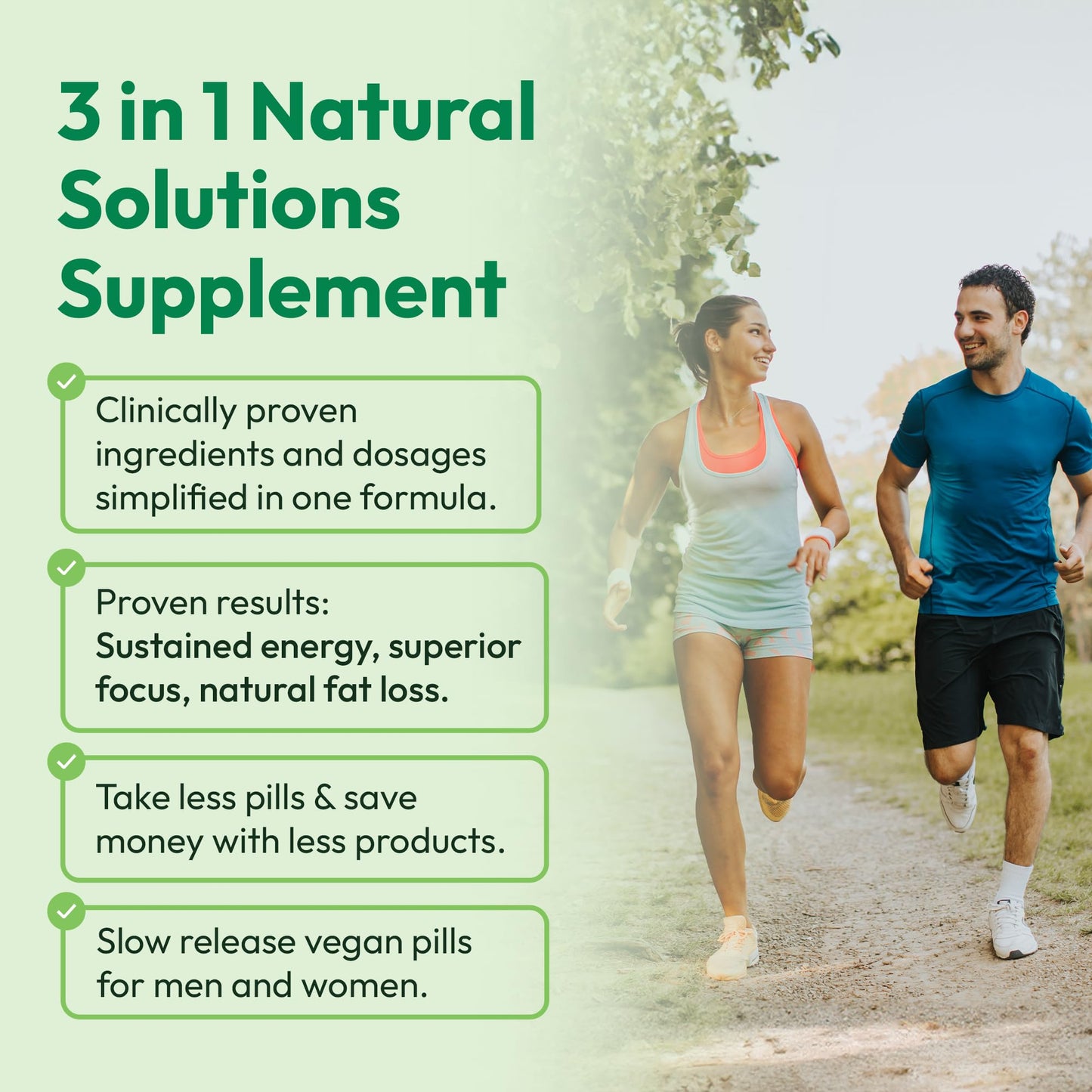 Mida Health Daily Boost | 3-in-1 Energy, Focus & Fat Loss Support | Natural Caffeine, Ginseng, Ginkgo Biloba, CoQ10, 5-MTHF, 7-Keto DHEA | 30 Servings