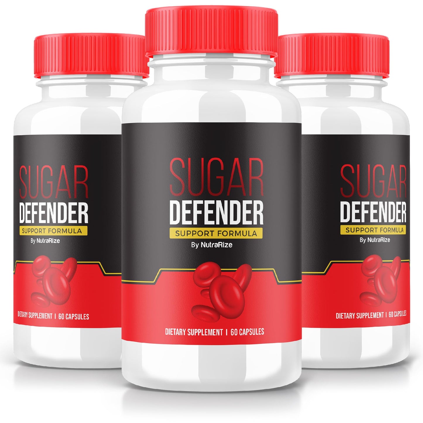 NutraRize (Pack of 3 Sugar Defender Supplement to Maintain Healthy Levels, Sugar Defense 24 All-Natural Dietary Pills, Advanced Support Formula for Wellness, Reviews (180 Capsules)