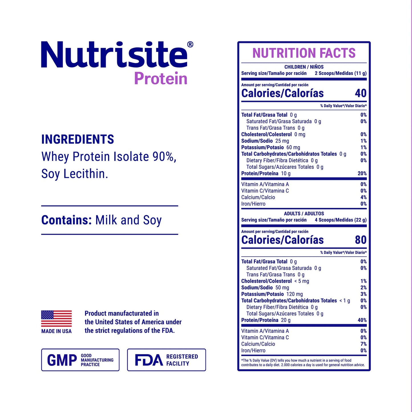 Nutrisite Nutrition Whey Isolate Protein Powder for Special Medical Purposes - Wound Healing Support, Bariatric and Surgery Recovery - Carb, Gluten and Sacarose Free, Unflavored Protein (9.7 Oz)