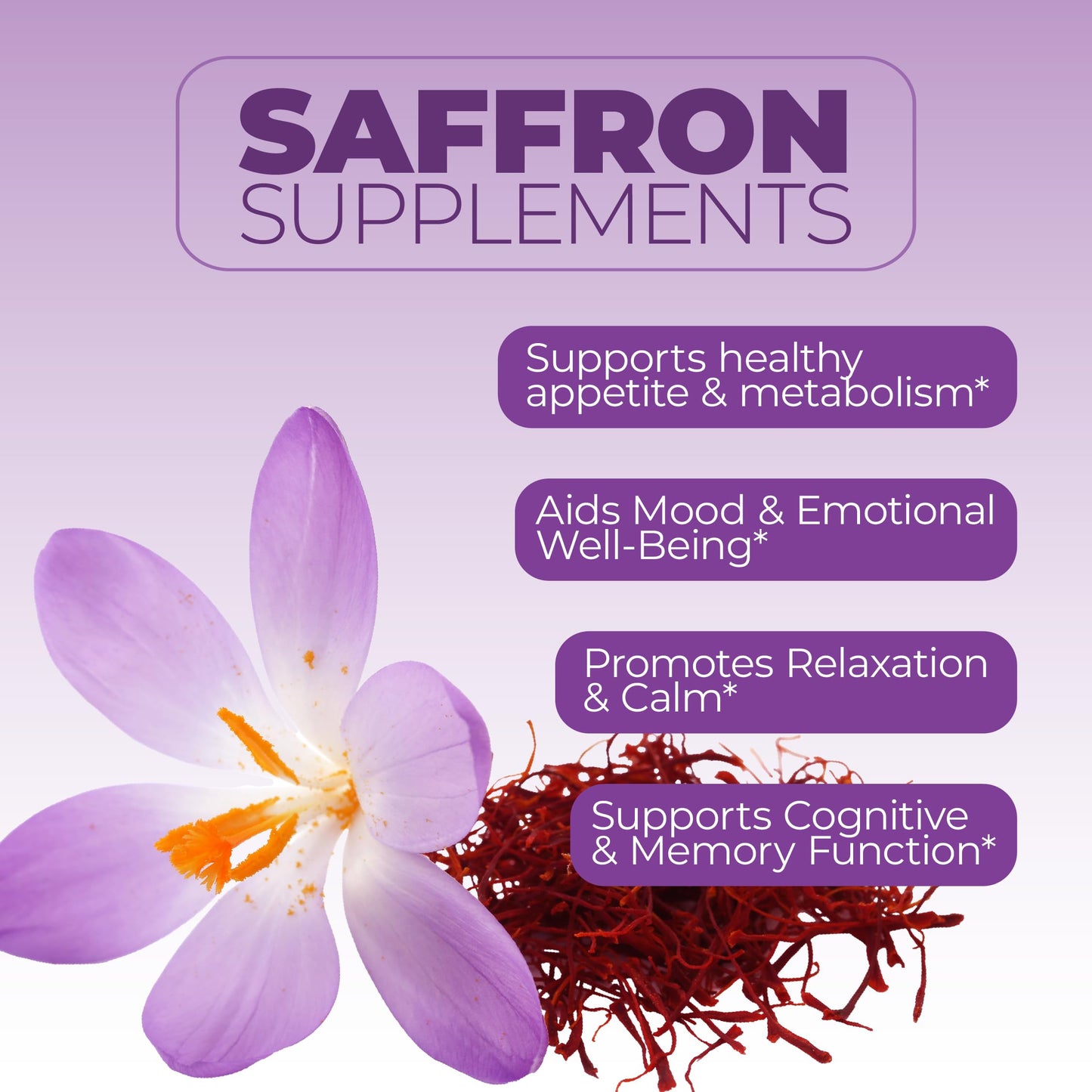 Saffron Supplements for Women & Men. Saffron Extract Capsules to Promote Eye, Heart, Brain & Metabolic Health. 100% Pure Azafran. Alternative to Gummies or Safron Powder. Non-GMO & Vegan. 60 Capsules