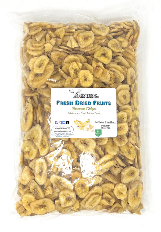 Yankee Traders Dried Chips Banana 3 Pound