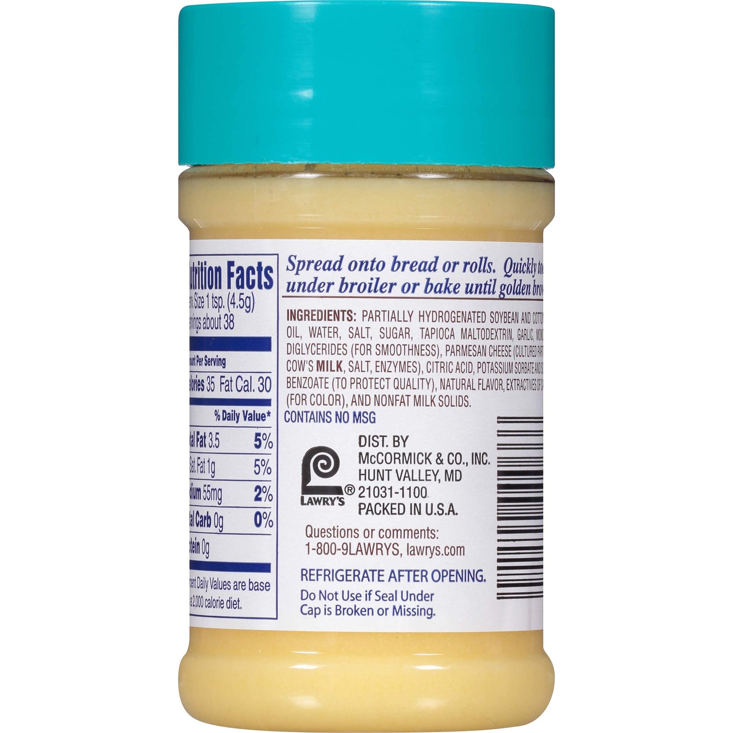 Lawrys Garlic Spread 6 Ounce Pack of 6