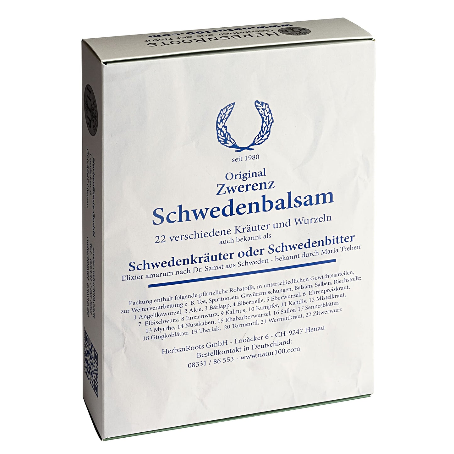 Original Zwerenz Swedish Bitters Made in Germany 22 Ingredients 210 gr