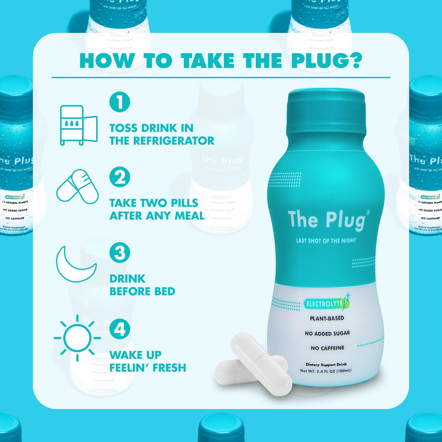 The Plug Liver Cleanse Detox & Repair Drink - Plant Based Herbal Electrolyte Drink for Liver Support & Health, Bloating Relief, Restore Antioxidants & Minerals | Liver Complex Energy Drink (6-Pack)