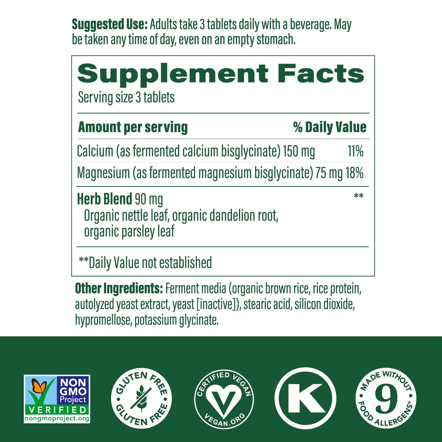 MegaFood Calcium Magnesium Supplement - with fermented Magnesium Glycinate - Supports Bone Health & Heart Health - Calcium & Magnesium Supplement for Men & Women - Non-GMO - 90 Tabs (30 Servings)