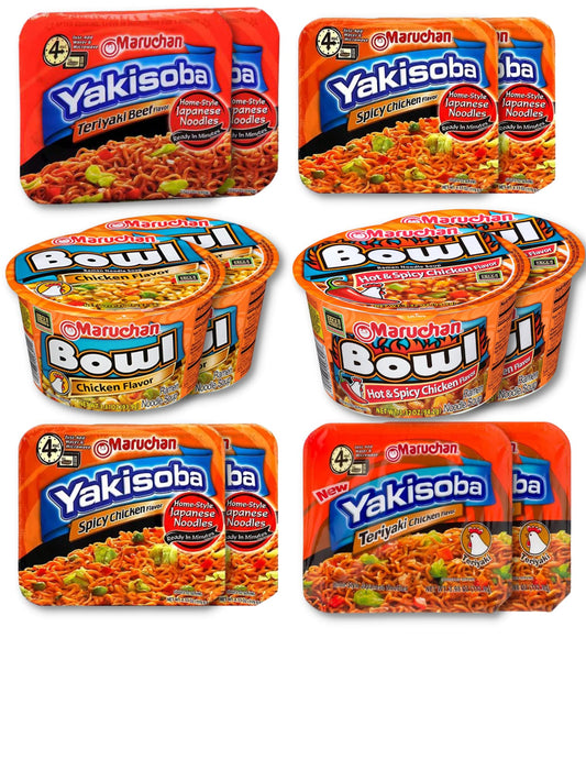 Maruchan Ramen Noodles  Yakisoba Bowls Variety Pack of 12