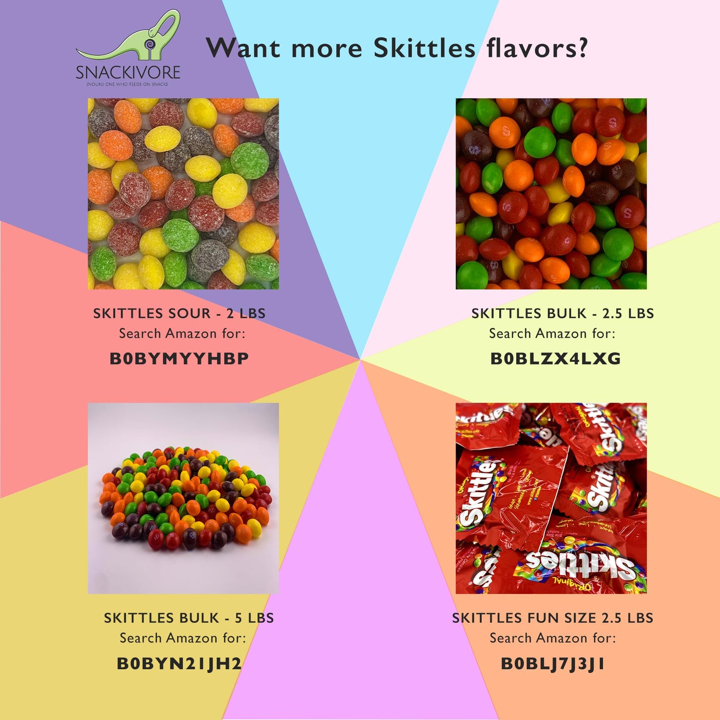 Skittles Bulk Candy 5LB Bulk Skittles Candy Bag By Snackivore
