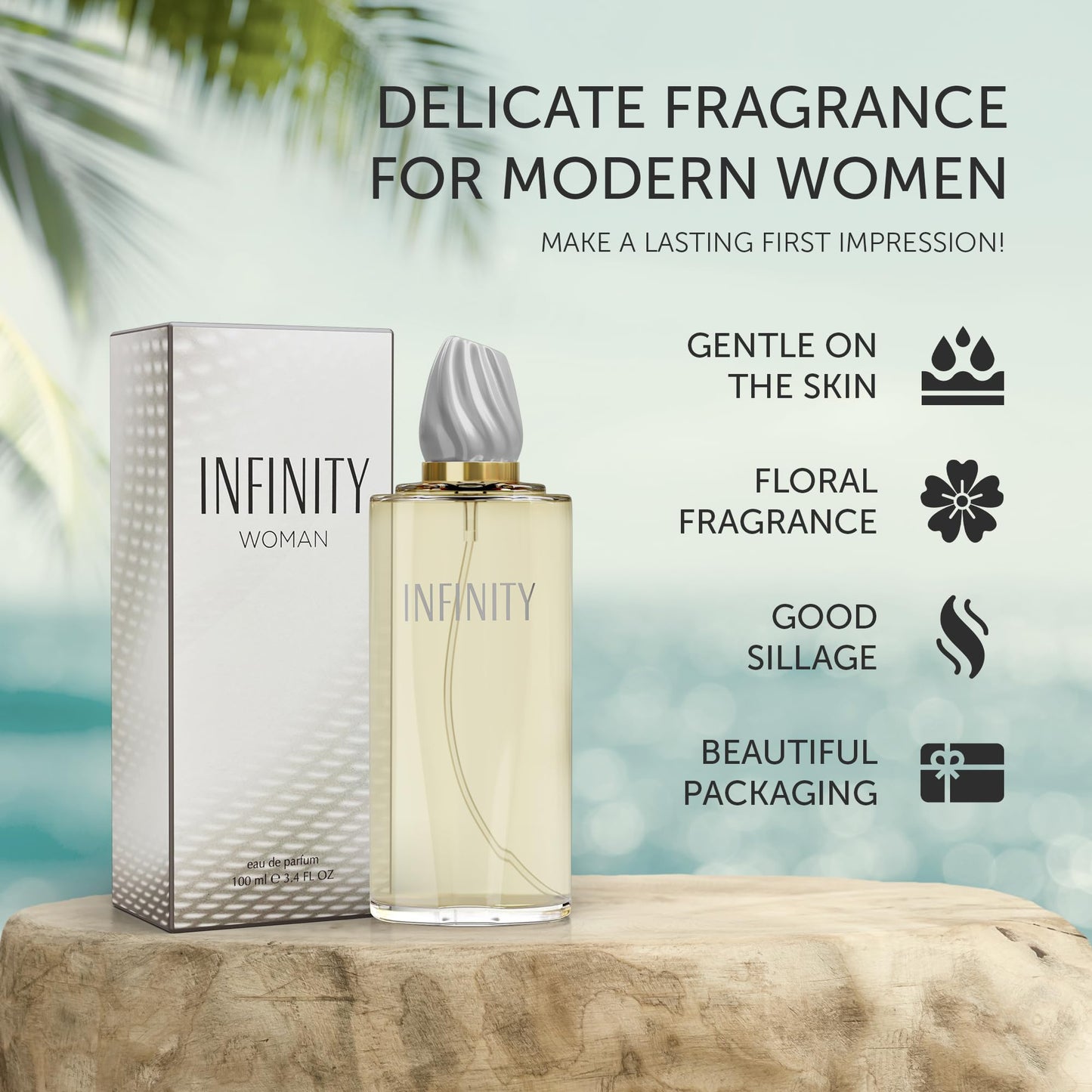 Sandora Fragrances Womens Perfume - INSPIRED by ETERN Perfume for Women - Floral, Romantic, Timeless, Elegant - Freesia, Mandarin Orange, Sage, Green Notes - 100ml (3.4oz)