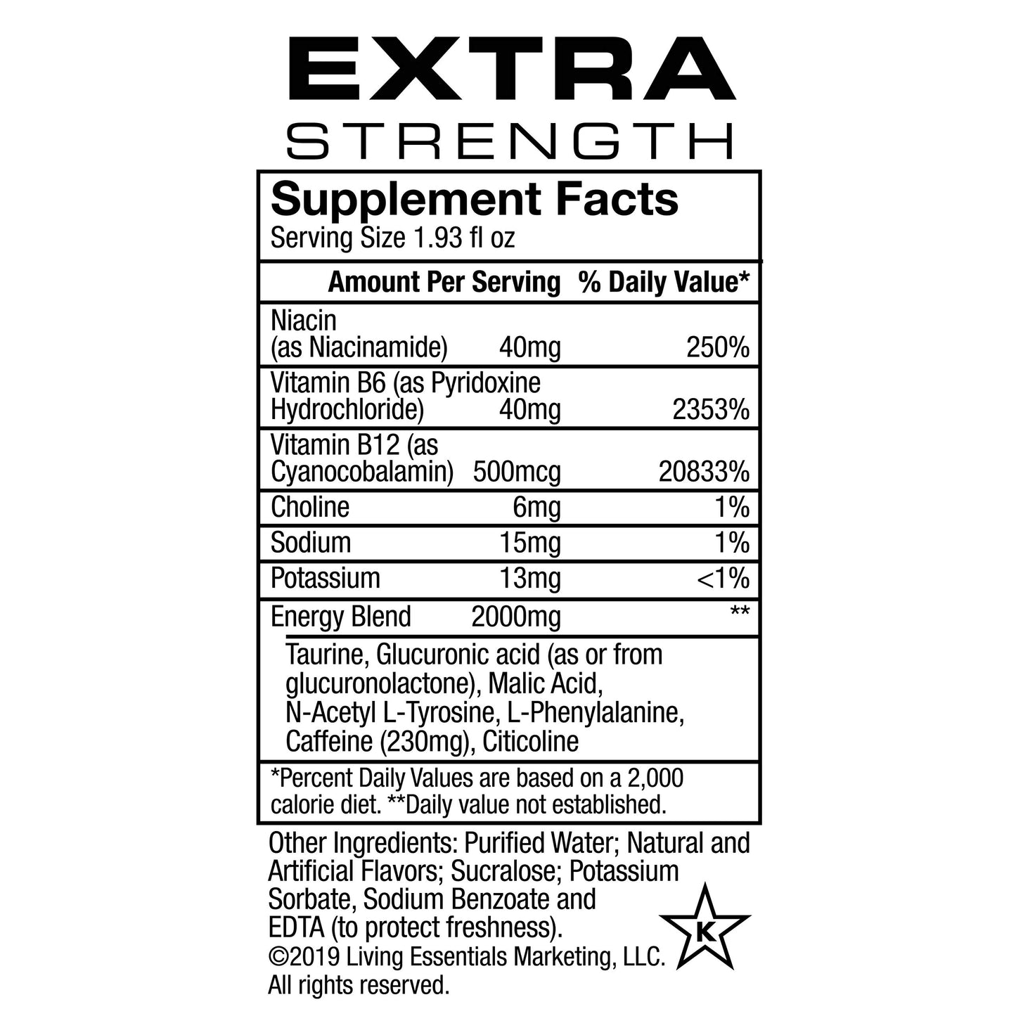 5hour ENERGY Shot Extra Strength Blue Raspberry 193 Ounces 12 Count
