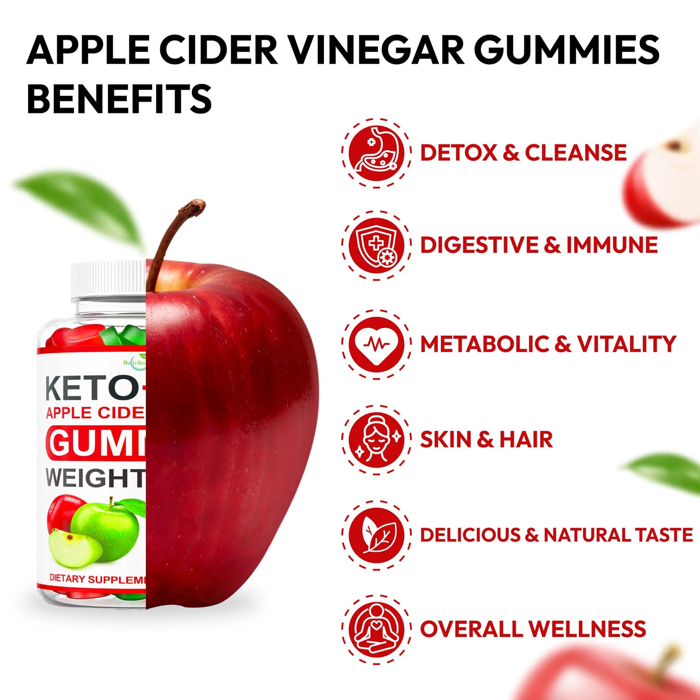 Keto ACV Gummies Advanced Weight Loss - ACV Keto Gummies Supplement for Women and Men - Metabolism, Detox, Cleanse - Apple Cider Vinegar Kelly Clarkson - Ginger + Apple Flavor - 61 CT