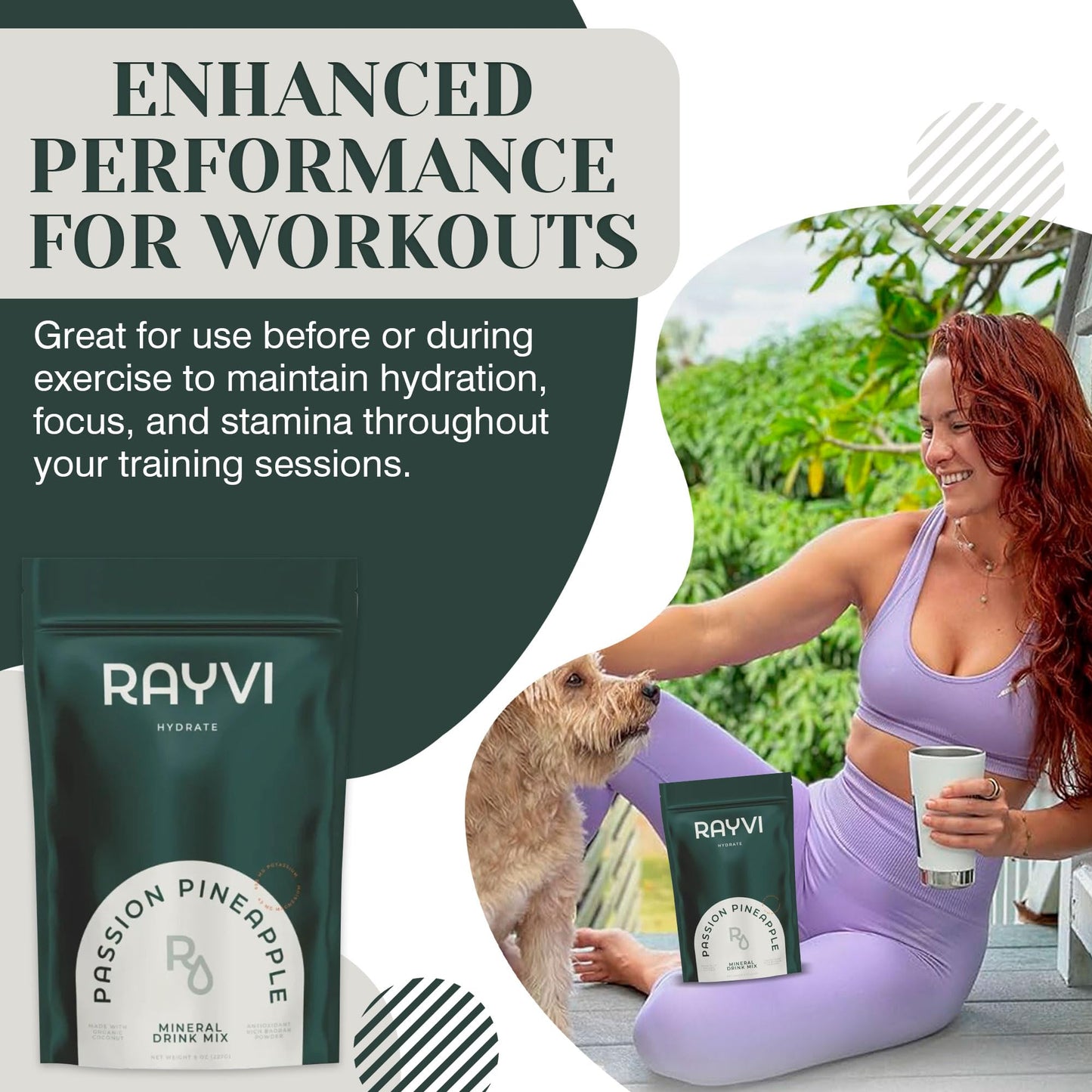 Rayvi Zero Sugar Electrolytes + Minerals Hydration Powder - Vegan, No Sugar and Artificial Additives - 1 Pack (30 Servings) - Electrolyte Powder Hydration Mix - (Passion Pineapple Flavor)