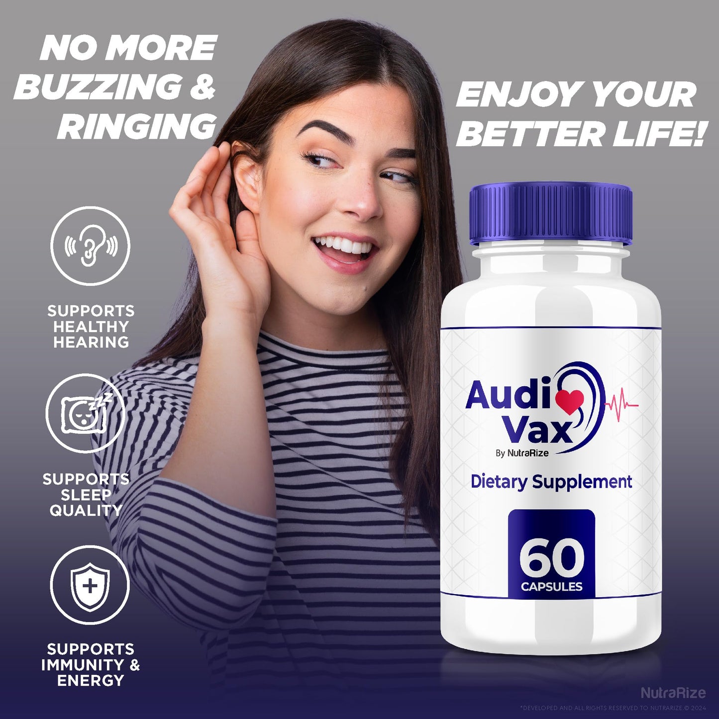 (2 Pack) Audivax - Audi Vax Advanced Max Ear Support, Natural Formula to Promote Inner Ear Health, Audi Vax Maximum Strength for Hearing Health, Official Auditory Pills, Audivax Reviews (120 Capsules)