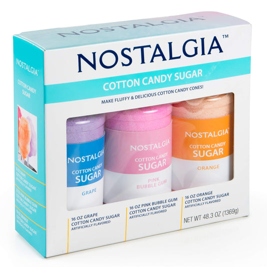 Nostalgia Cotton Candy Flossing Sugar Grape Pink Bubble Gum Orange 48 Ounces