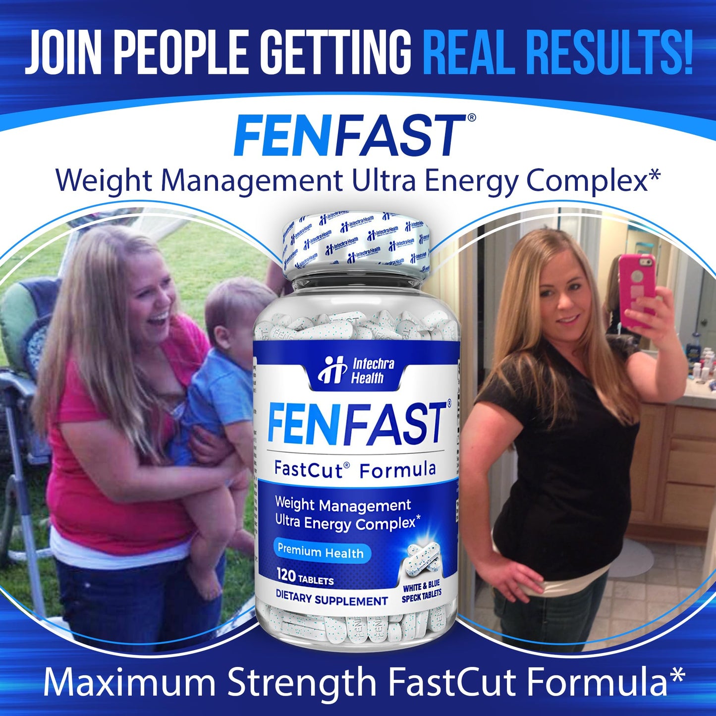 FASTCUT Diet Pills That Work for Weight Management Best Diet Pills + Powerful Energy Boost 120 White Blue Tablets
