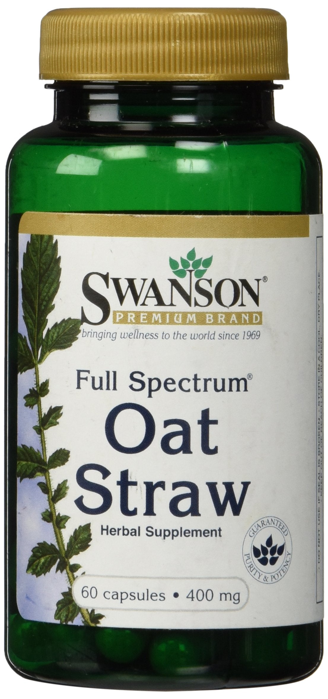 Swanson Full Spectrum Oat Straw 400 Milligrams 60 Capsules