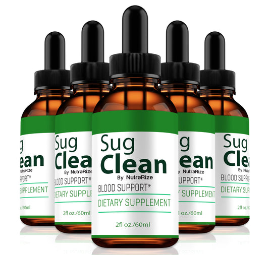 (5 Pack) Sug Clean Drops, Official SugClean Liquid Formula, All-Natural and Clean Blend to Support Healthy Circulation, Stable Levels & Health, Official Sug Cleanse Detox Gotas Review (150 Servings)